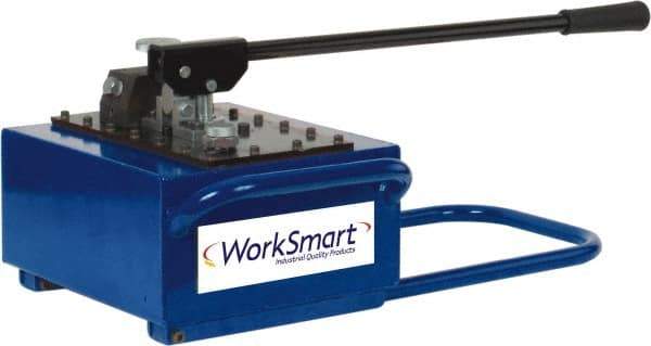 Value Collection - 2 Stage, 2" Piston Diam, 3/8 NPTF, 7.71; 0.29 Cu In Per Stroke, Manual Hydraulic Pump - 476 Cu In Reservoir, 1.69" Piston Stroke, 290 psi First Stage, 10,000 psi Second Stage - USA Tool & Supply