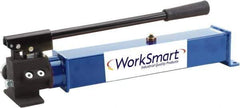 Value Collection - 2 Stage, 2" Piston Diam, 3/8 NPTF, 0.81 & 0.14 Cu In Per Stroke, Manual Hydraulic Pump - 122 Cu In Reservoir, 0.82" Piston Stroke, 200 psi First Stage, 10,000 psi Second Stage - USA Tool & Supply
