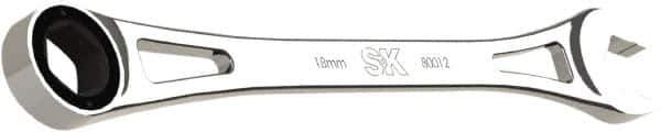 SK - 18mm 6 Point Combination Wrench - 11-1/2" OAL, Steel, Full Polish Finish - USA Tool & Supply