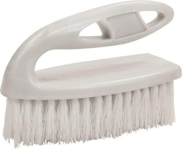 O-Cedar - 1" Bristle Length, Polypropylene Scrub Brush - 6" Long x 3" Wide Head, 6" OAL, White, Plastic Block - USA Tool & Supply