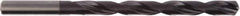 DORMER - 5.5mm, 140° Point, Spiral Flute, Solid Carbide Taper Length Drill Bit - TiAlN Finish, 62mm Flute Length, 104mm OAL - USA Tool & Supply