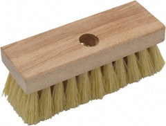 O-Cedar - Tampico Surface Preparation Roof Brush - 2" Bristle Length, 7" Wide, Wood Handle - USA Tool & Supply