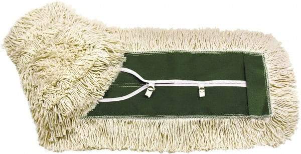 O-Cedar - 18" Long x 5" Wide Cotton Dust Mop Head - Key-Slot Snaps, Launderable - USA Tool & Supply