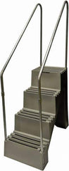 Diversified Plastics - 4 Steps, 6' 1-1/2"' High, Polypropylene Step Stand - 500 Lb Load Capacity, 22" Base Width - USA Tool & Supply