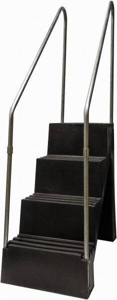 Diversified Plastics - 4 Steps, 6' 1-1/2"' High, Polypropylene Step Stand - 500 Lb Load Capacity, 22" Base Width - USA Tool & Supply