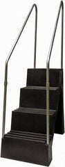 Diversified Plastics - 4 Steps, 6' 1-1/2"' High, Polypropylene Step Stand - 500 Lb Load Capacity, 22" Base Width - USA Tool & Supply