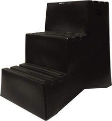 Diversified Plastics - 3 Steps, 2' 5-1/2"' High, Polypropylene Step Stand - 500 Lb Load Capacity, 21" Base Width - USA Tool & Supply