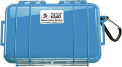 Pelican Products, Inc. - 5-1/16" Wide x 2-1/8" High, Clamshell Hard Case - Blue, Polycarbonate - USA Tool & Supply