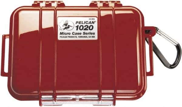 Pelican Products, Inc. - 4-3/4" Wide x 2-1/8" High, Clamshell Hard Case - Red, Polycarbonate - USA Tool & Supply