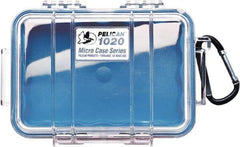 Pelican Products, Inc. - 4-3/4" Wide x 2-1/8" High, Clamshell Hard Case - Clear/Blue, Polycarbonate - USA Tool & Supply
