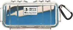 Pelican Products, Inc. - 3-7/8" Wide x 2-7/16" High, Clamshell Hard Case - Clear/Blue, Polycarbonate - USA Tool & Supply