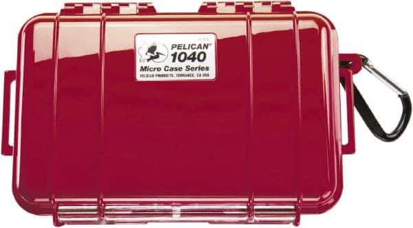 Pelican Products, Inc. - 5-1/16" Wide x 2-1/8" High, Clamshell Hard Case - Red, Polycarbonate - USA Tool & Supply