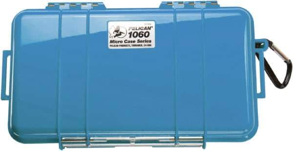 Pelican Products, Inc. - 5-9/16" Wide x 2-5/8" High, Clamshell Hard Case - Blue, Polycarbonate - USA Tool & Supply