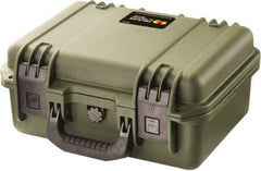 Pelican Products, Inc. - 11-13/32" Wide x 6-1/2" High, Clamshell Hard Case - Olive, HPX High Performance Resin - USA Tool & Supply