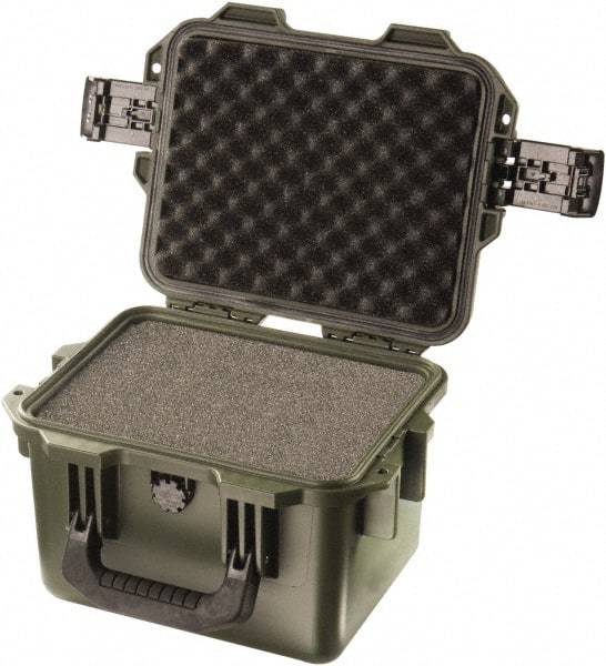 Pelican Products, Inc. - 9-51/64" Wide x 7-45/64" High, Clamshell Hard Case - Olive, HPX High Performance Resin - USA Tool & Supply