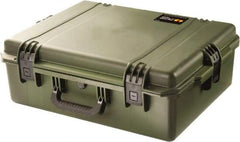 Pelican Products, Inc. - 19-45/64" Wide x 8-39/64" High, Clamshell Hard Case - Olive, HPX High Performance Resin - USA Tool & Supply