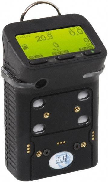 GfG - Audible, Vibration & Visual Alarm, LCD Display, Confined Space Monitor - Monitors Hydrogen Sulfide, Oxygen, LEL & Methane, -20 to 50°C Working Temp, CSA Listed - USA Tool & Supply