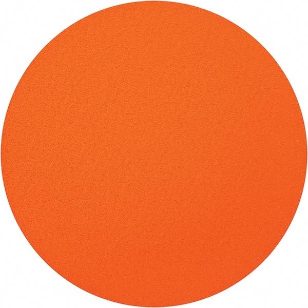 Norton - 20" Diam, 120 Grit Ceramic Adhesive PSA Disc - Medium Grade, Orange, Y Weighted Backing, Flexible - USA Tool & Supply