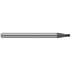Corner Radius End Mill: 5/16″ Dia, 0.47″ LOC, 0.01″ Radius, 4 Flutes, Solid Carbide 2-1/2″ OAL, 5/16″ Shank Dia, 38 ° Helix, AlTiN Coated, Corner Radius End