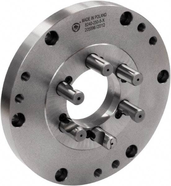 Bison - Adapter Back Plate for 25" Diam Self Centering Lathe Chucks - D1-11 Mount, 7.5906" Through Hole Diam, 24.8031" OD, 0.2362" Flange Height, Cast Iron - USA Tool & Supply