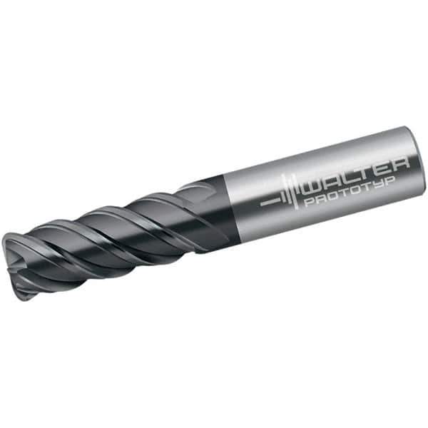 Walter-Prototyp - 8mm, 4 Flute, Single End, Solid Carbide, 1mm Corner Radius End Mill - 120mm OAL, 50° Helix, Right Hand Flute, 20mm LOC, Right Hand Cut, - USA Tool & Supply