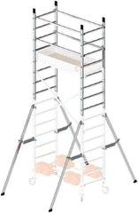Hailo - Upper 7 Ft. Section Narrow Span Scaffolding - 5 Ft. Long, 441 Lbs. per Sq. Ft. Duty Rating - USA Tool & Supply