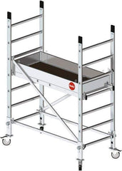 Hailo - Base Section Narrow Span Scaffolding - 5 Ft. Long, 441 Lbs. per Sq. Ft. Duty Rating - USA Tool & Supply