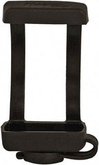 Master Lock - 1.9 Inch Long, Black, TPE Padlock Cover - Compatible with Lockout Padlock, Compatible with 1/4 Inch Shackle Diameter, Use with 411 Zenex - USA Tool & Supply