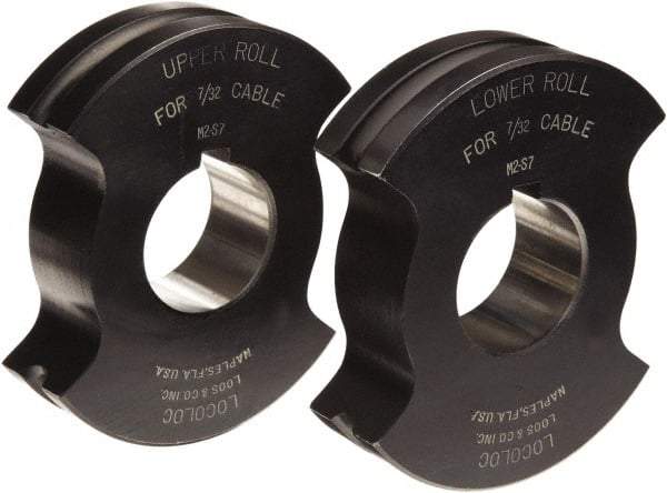 Loos & Co. - 5/16" Straight Shank Terminal Roll Crimping Die - Metal/Black - USA Tool & Supply