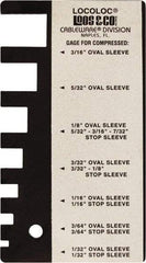 Loos & Co. - 1/32 to 3/16 Inch Range, Wire and Sheet Metal Gage - Use with Cable Sleeve Swaging - USA Tool & Supply