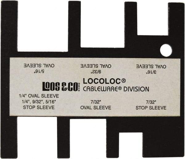 Loos & Co. - 7/32 to 5/16 Inch Range, Wire and Sheet Metal Gage - Use with Cable Sleeve Swaging - USA Tool & Supply