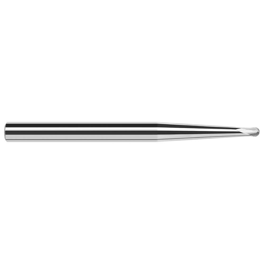 Harvey Tool - Ball End Mills; Mill Diameter (Inch): 3/16 ; Mill Diameter (Decimal Inch): 0.1875 ; Number of Flutes: 2 ; Length of Cut (Decimal Inch): 0.1500 ; Material: Solid Carbide ; Overall Length (Inch): 4 - Exact Industrial Supply