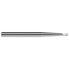 Harvey Tool - Ball End Mills; Mill Diameter (Inch): 3/16 ; Mill Diameter (Decimal Inch): 0.1875 ; Number of Flutes: 2 ; Length of Cut (Decimal Inch): 0.1500 ; Material: Solid Carbide ; Overall Length (Inch): 4 - Exact Industrial Supply
