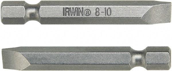 Irwin - 1.37mm Slotted Screwdriver Bit - 1/4" Hex Drive, 6" OAL - USA Tool & Supply