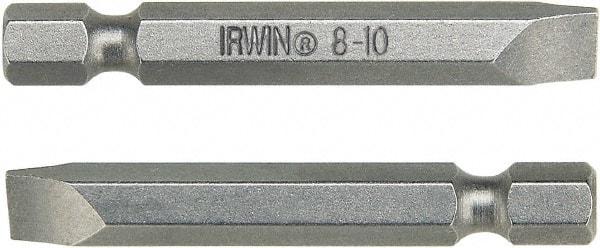 Irwin - 0.89mm Slotted Screwdriver Bit - 1/4" Hex Drive, 6" OAL - USA Tool & Supply