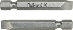 Irwin - 0.89mm Slotted Screwdriver Bit - 1/4" Hex Drive, 6" OAL - USA Tool & Supply