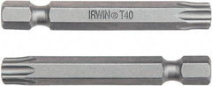 Irwin - T7 Torx Bit - 1/4" Hex Drive, 2-3/4" OAL - USA Tool & Supply