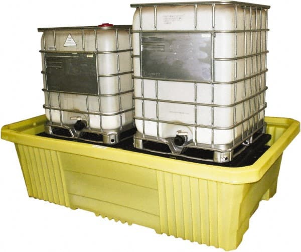 Enpac - IBC Sumps, Platforms & Decks Type: IBC Pallet w/Drain Number of Totes: 2 - USA Tool & Supply