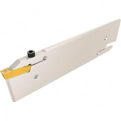 Iscar - 10 to 11mm Groove Width, 70mm Max Depth of Cut, Neutral Cut, CGHN Indexable Grooving Blade - GDMY (Full Radius), GDMY-F, GDPY, GIF-E (W=8, 10 Full Radius), GIF-E (W=8, 10) Insert Style, Series Cut Grip - USA Tool & Supply