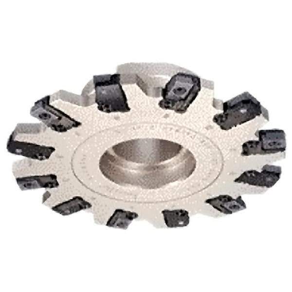 Iscar - Shell Mount Connection, 0.413" Cutting Width, 44mm Depth of Cut, 160mm Cutter Diam, 40mm Hole Diam, 12 Tooth Indexable Slotting Cutter - FDN-CALN12 Toolholder, LNET Insert, Right Hand Cutting Direction - USA Tool & Supply