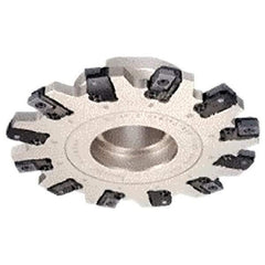 Iscar - Shell Mount Connection, 0.413" Cutting Width, 44mm Depth of Cut, 160mm Cutter Diam, 40mm Hole Diam, 12 Tooth Indexable Slotting Cutter - FDN-CALN12 Toolholder, LNET Insert, Right Hand Cutting Direction - USA Tool & Supply