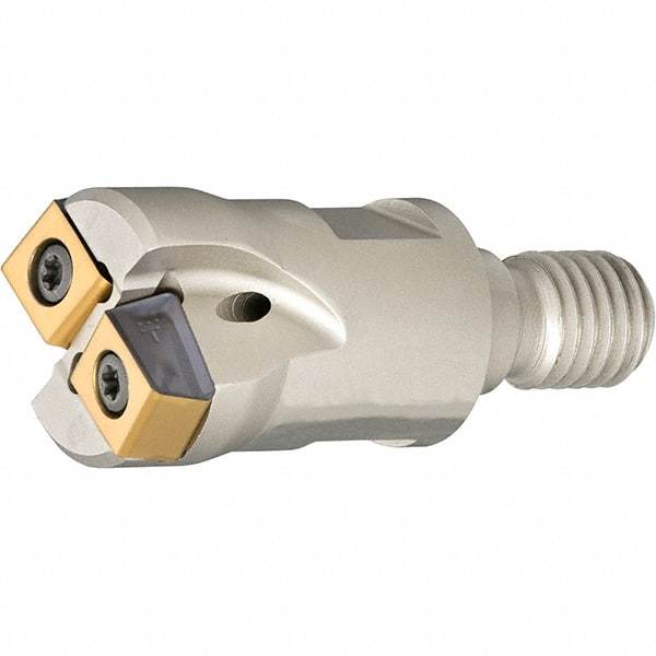 Iscar - 15.95mm Cut Diam, 2.5mm Max Depth of Cut, Indexable Plunge End Mill - M8 Modular Connection, HTP LNHT 0604 Insert Style, HTP-M-LN06 Toolholder Style, Through Coolant, Series FlexFit, TangPlunge - USA Tool & Supply
