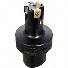Iscar - 3 Inserts, 50mm Cut Diam, 22mm Arbor Diam, 10mm Max Depth of Cut, Indexable Square-Shoulder Face Mill - 0° Lead Angle, 57mm High, HSM90S APCR 1405.. Insert Compatibility, Through Coolant, Series Helialu - USA Tool & Supply