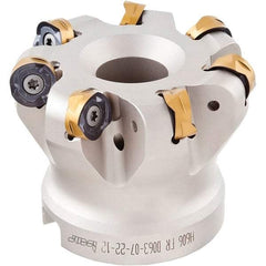Iscar - 2" Cut Diam, 0.236" Max Depth, 3/4" Arbor Hole, 6 Inserts, H606 RXCU 1206-AX.. Insert Style, Indexable Copy Face Mill - H606 FR-12 Cutter Style, 2" High, Through Coolant, Series Helido - USA Tool & Supply