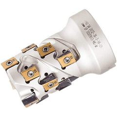 Iscar - 24 Inserts, 40mm Cut Diam, 16mm Arbor Diam, 44mm Max Depth of Cut, Indexable Square-Shoulder Face Mill - 0° Lead Angle, 65mm High, T490 LN.. Insert Compatibility, Through Coolant, Series Helitang - USA Tool & Supply