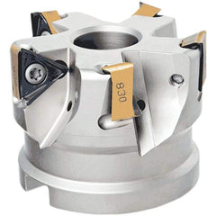 Iscar - 7 Inserts, 5" Cut Diam, 1-1/2" Arbor Diam, 17/32" Max Depth of Cut, Indexable Square-Shoulder Face Mill - 2-1/2" High, H690 TNKX 160610 Insert Compatibility, Through Coolant, Series Helido - USA Tool & Supply