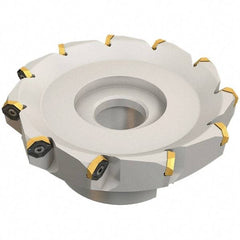Iscar - 89.4mm Cut Diam, 27mm Arbor Hole, 4.6mm Max Depth of Cut, 50° Indexable Chamfer & Angle Face Mill - 8 Inserts, IQ845 SYHU 07.. Insert, Right Hand Cut, Through Coolant, Series DoveIQMill - USA Tool & Supply