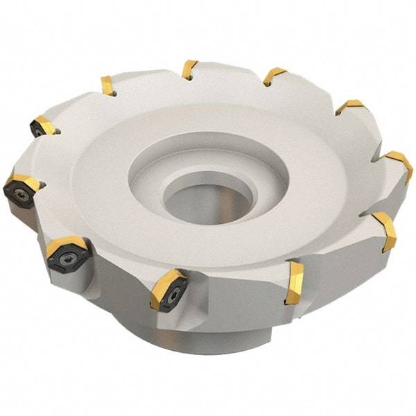 Iscar - 134.4mm Cut Diam, 40mm Arbor Hole, 4.6mm Max Depth of Cut, 50° Indexable Chamfer & Angle Face Mill - 9 Inserts, IQ845 SYHU 07.. Insert, Right Hand Cut, Through Coolant, Series DoveIQMill - USA Tool & Supply