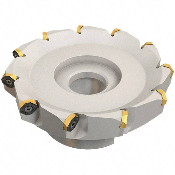 Iscar - 169.4mm Cut Diam, 40mm Arbor Hole, 4.6mm Max Depth of Cut, 50° Indexable Chamfer & Angle Face Mill - 11 Inserts, IQ845 SYHU 07.. Insert, Right Hand Cut, Series DoveIQMill - USA Tool & Supply