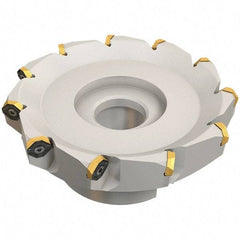 Iscar - 169.4mm Cut Diam, 40mm Arbor Hole, 4.6mm Max Depth of Cut, 50° Indexable Chamfer & Angle Face Mill - 11 Inserts, IQ845 SYHU 07.. Insert, Right Hand Cut, Series DoveIQMill - USA Tool & Supply